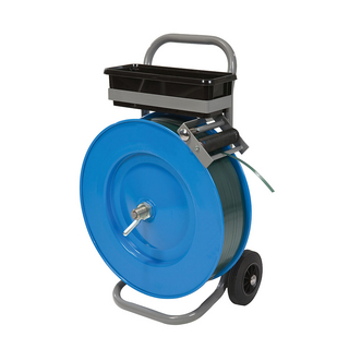 PET-Umreifungsband auf Abrollwagen PET-Umreifungsband auf Abrollwagen