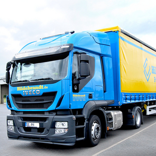 Frontansicht eines Hildebrandt-LKWs