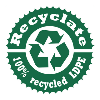 Praktische Beutel mit guter Transparenz, und mit grünem Recycling-Zeichen.