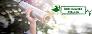 Stabile Handstretchfolie mit min. 50 % Recyclingmaterial im PE-Anteil 