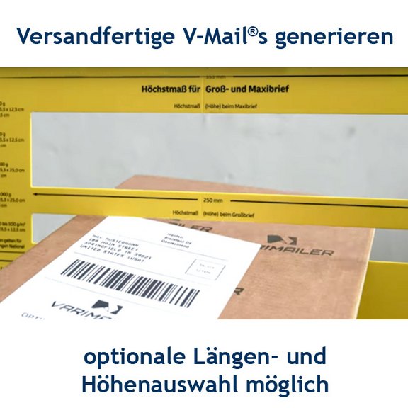 Das Ergebnis sind versandfertige V-Mail®s