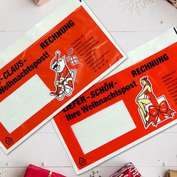 Begleitpapiertaschen mit Weihnachtsmotiven