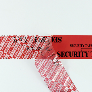 PET Sicherheitsklebeband, rot mit schwarzem Oberflächendruck PET Sicherheitsklebeband, rot mit schwarzem Oberflächendruck