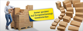 Blitzschnell palettengerecht packen ohne Überstand dank Euroboxen 