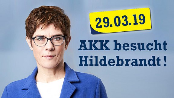 CDU-Frühjahrsempfang: Annegret Kramp-Karrenbauer besucht Paul Hildebrandt AG  