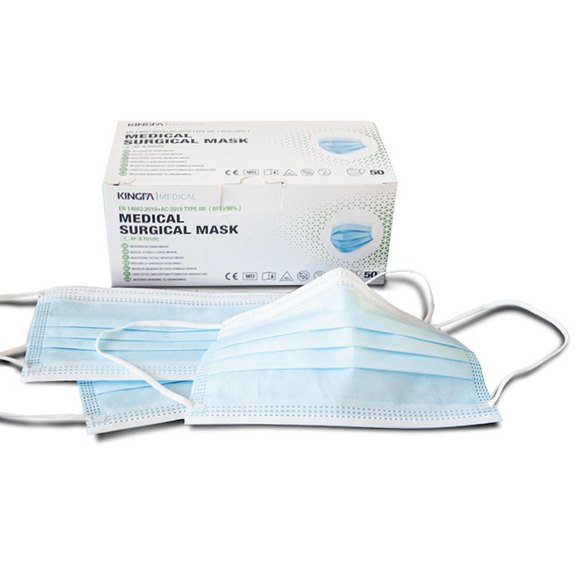 50er Pack Medizinische Atemschutzmaske, 3-lagig, EN14683, Typ IIR, 116692