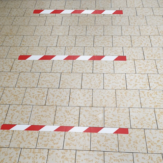 Abstandsmarkierung, z.B. für Social Distancing