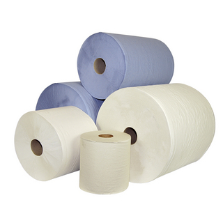 Putzrollen besonders leistungsstark in blau und weiß Putzrollen besonders leistungsstark in blau und weiß