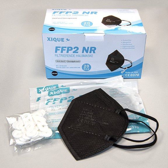PH | XIQUE FFP2 NR Filtrierende Halbmaske schwarz