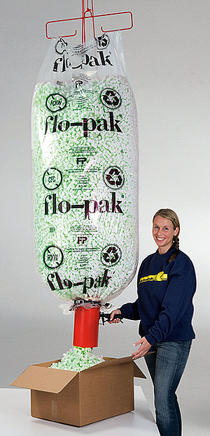 Abfüllvorrichtung (Art.-Nr. 1142) für kinderleichtes Portionieren von Flo-Pak® Verpackungschips Abfüllvorrichtung (Art.-Nr. 1142) für kinderleichtes Portionieren von Flo-Pak® Verpackungschips