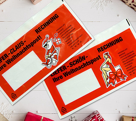 Weihnachtliche Begleitpapiertaschen