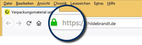 Sicher Übermittlung Ihrer Daten