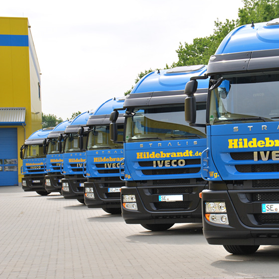 Hildebrandts eigene LKW-Flotte